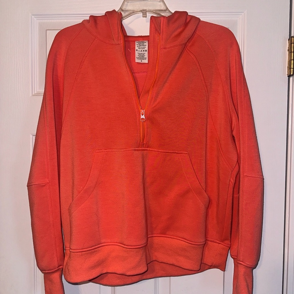 Orange/Red Half-Zip Hoodie